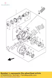 suzuki 2740005G10 case assy,rear - Bottom side