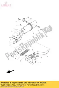 yamaha 901640601700 parafuso, rosqueamento (30x) - Lado inferior