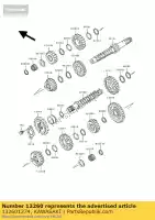 132601274, Kawasaki, gear,input 3rd,20t kawasaki estrella 250 , New