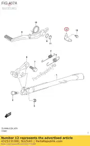 Suzuki 4325131J00 wspornik, zatrzymaj la - Dół