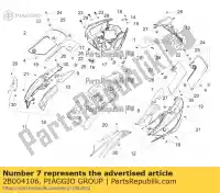 2B004106, Piaggio Group, protección térmica izq. aprilia zd4kh000 zd4kh001 zd4khu00 zd4khu01 900 2017 2018 2019 2020 2021 2022, Nuevo