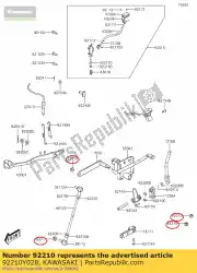 Aqui você pode pedir o porca, 8mm kvf300ccf em Kawasaki , com o número da peça 92210Y028: