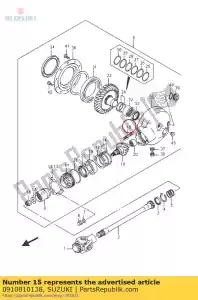 suzuki 0910810138 bolt,t/m left m - Bottom side