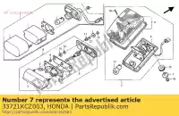 33721KCZ003, Honda, cover comp., licentie licht honda xr 250 400 1996 1997 1998 1999, Nieuw