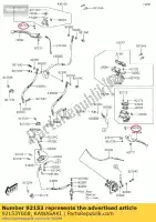 92153Y008, Kawasaki, Bout kvf300ccf kawasaki  brute force kvf 50 90 300 2012 2013 2015 2016 2017 2018 2019 2020 2021, Nieuw