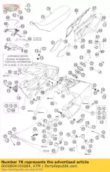 Qui puoi ordinare coperchio laterale l / s posteriore argento 03 da KTM , con numero parte 6000804100084: