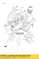 6311131G12YT9, Suzuki, garde-boue, arrière suzuki lt a axz kingquad axi x axpz axpvzv axvz 500 750 44, Nouveau