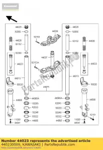 kawasaki 440230009 fourchette-de-cylindre-zr750-j1h - La partie au fond