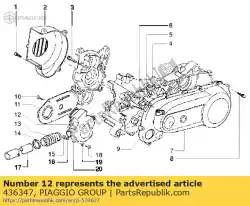 Aqui você pode pedir o junta em Piaggio Group , com o número da peça 436347: