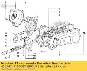 Piaggio Group 436347 empaquetadura - Lado inferior