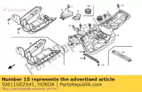 50611GEZ641, Honda, capa, sob honda nps zoomer  nps50 50 , Novo