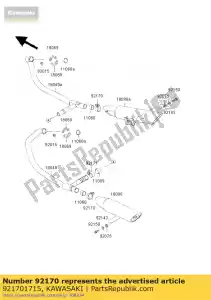 Kawasaki 921701715 zacisk - Dół