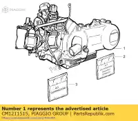 CM1211515, Piaggio Group, 125 4t / 4v e3 vespa gt moteur pour sp.p. vespa gts 125 2007, Nouveau