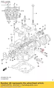 Suzuki 1368529F00 unión, entrada po - Lado inferior