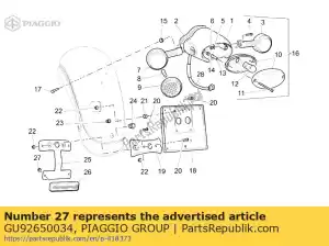 Piaggio Group GU92650034 nut - Bottom side