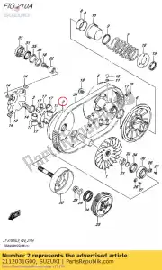 suzuki 2112031G00 face,movable dr - Bottom side