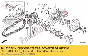 Honda 22350KFG000 plaat comp., aandrijving - Onderkant
