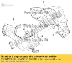 stuur voorkant van Piaggio Group, met onderdeel nummer 65384900NM, bestel je hier online: