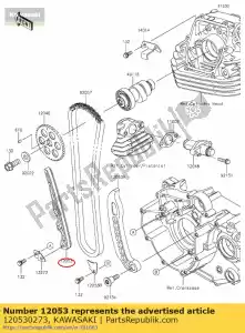 kawasaki 120530273 01 geleideketting, fr - Onderkant