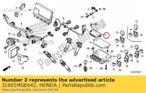 honda 31601MGE642 cubierta, rectificador regulador - Lado inferior