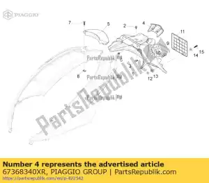 Piaggio Group 67368340XR rode unie aan de onderkant - Onderkant