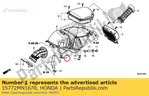 honda 15772MN1670 clip b, tube de reniflard - La partie au fond