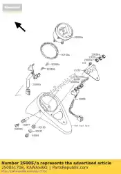 Qui puoi ordinare tachimetro, kph da Kawasaki , con numero parte 250051708: