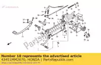 43451MM2670, Honda, haste, comp., freio rr honda cmx rebel c cmx450c 450 , Novo