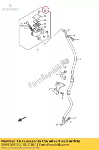 suzuki 5969109J00 tornillo, depósito - Lado inferior