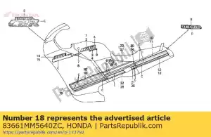 Honda 83661MM5640ZC streep a, * type 8 * - Onderkant