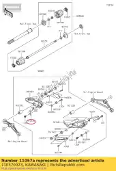 01 beugel,rh van Kawasaki, met onderdeel nummer 110570923, bestel je hier online: