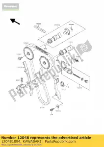 kawasaki 120481094 spanrol kl650-b1 - Onderkant