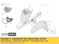 Tutaj możesz zamówić przednia ok? Adka. Czerwony od Piaggio Group , z numerem części AP8258343:
