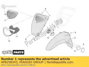 Piaggio Group AP8258343 przednia ok?adka. czerwony - Dół