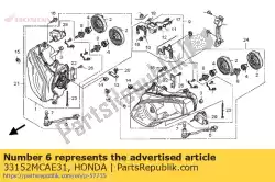 Here you can order the headlight unit, l. From Honda, with part number 33152MCAE31: