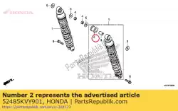 struik, rubber (showa) van Honda, met onderdeel nummer 52485KVY901, bestel je hier online: