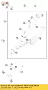 ktm 78905007000 échappement sx-f - La partie au fond