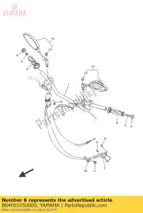 yamaha B04F63350000 cable, clutch - Bottom side