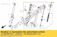 51400MATE01, Honda, garfo assy, ??r frente honda cbr super blackbird xx cbr1100xx 1100 , Novo