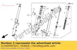 Aquí puede pedir tenedor, delantero de Honda , con el número de pieza 51400MATE01: