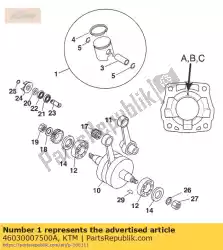 Aqui você pode pedir o pistão cpl. 45mm 'a / b em KTM , com o número da peça 46030007500A: