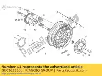 GU03633300, Piaggio Group, axe de roue arrière moto-guzzi california ev v california jackal california special 1100 1997 1999, Nouveau