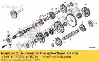 23441HP5A50, Honda, ingranaggio, terzo albero principale (21 honda trx420fe fourtrax rancher 4x4 es rancer trx420fm1 trx420fm2 trx420tm1 trx420fe1 trx420te1 420 , Nuovo