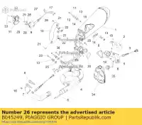 B045249, Piaggio Group, Zwrot przesy?u gazu aprilia  caponord zd4vk000, zd4vka, zd4vk001, zd4vka01 zd4vkb000, zd4vkb001, zd4vkb003, zd4vkb00x, zd4vkb009 zd4vku00 1200 2013 2014 2015 2016 2017, Nowy