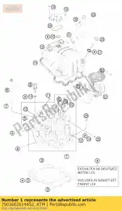 ktm 7503602014452 g?owica cylindra kpl. - Dół