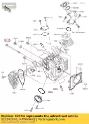 Here you can order the 01 bolt,6x106 from Kawasaki, with part number 921542693: