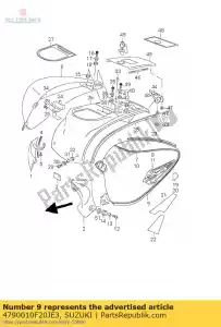 suzuki 4790010F20JE3 cover assy,side - Bottom side