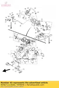 yamaha 904671113600 grampo - Lado inferior