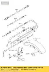 kabelstarter zx1100-e1 van Kawasaki, met onderdeel nummer 540171171, bestel je hier online: