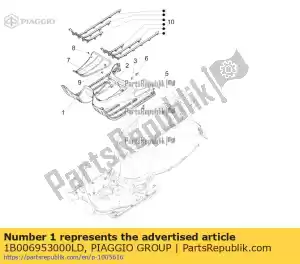 Piaggio Group 1B006953000LD geschilderde voetsteun - Onderkant